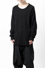 画像をギャラリービューアに読み込む, KLASICA D'ARCY RAGLAN REGULAR FIT PULL / JACQUARD KNIT JERSEY (BLACK x BLACK)