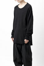 画像をギャラリービューアに読み込む, KLASICA D'ARCY RAGLAN REGULAR FIT PULL / JACQUARD KNIT JERSEY (BLACK x BLACK)