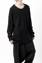 画像をギャラリービューアに読み込む, KLASICA D'ARCY RAGLAN REGULAR FIT PULL / JACQUARD KNIT JERSEY (BLACK x BLACK)