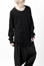 画像をギャラリービューアに読み込む, KLASICA D'ARCY RAGLAN REGULAR FIT PULL / JACQUARD KNIT JERSEY (BLACK x BLACK)