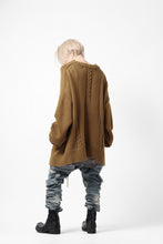 画像をギャラリービューアに読み込む, A.F ARTEFACT LOWGAUGE CABLE KNIT PULLOVER IRREGULAR-HEM (MUSTARD)