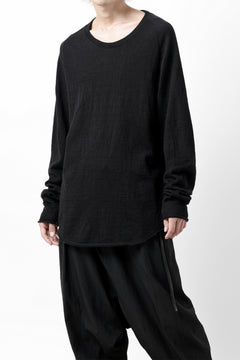 画像をギャラリービューアに読み込む, KLASICA D'ARCY RAGLAN REGULAR FIT PULL / JACQUARD KNIT JERSEY (BLACK x BLACK)