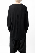画像をギャラリービューアに読み込む, KLASICA D'ARCY RAGLAN REGULAR FIT PULL / JACQUARD KNIT JERSEY (BLACK x BLACK)