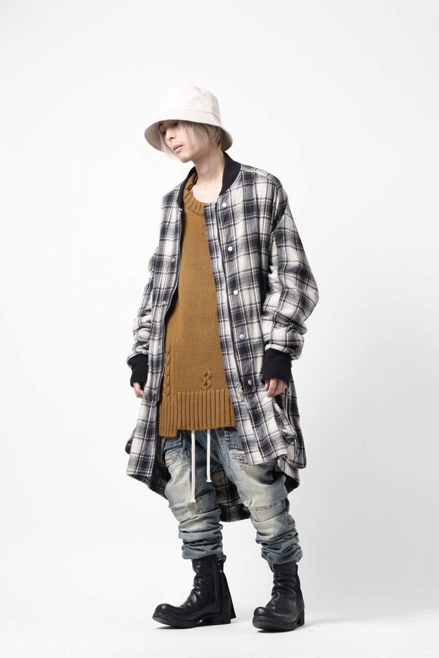 画像をギャラリービューアに読み込む, A.F ARTEFACT LOWGAUGE CABLE KNIT PULLOVER IRREGULAR-HEM (MUSTARD)