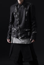 画像をギャラリービューアに読み込む, ISAMU KATAYAMA BACKLASH DOUBLE RIDERS JACKET "LIGHTNING" / GARMENT WASHED JP CALF (BLACK)