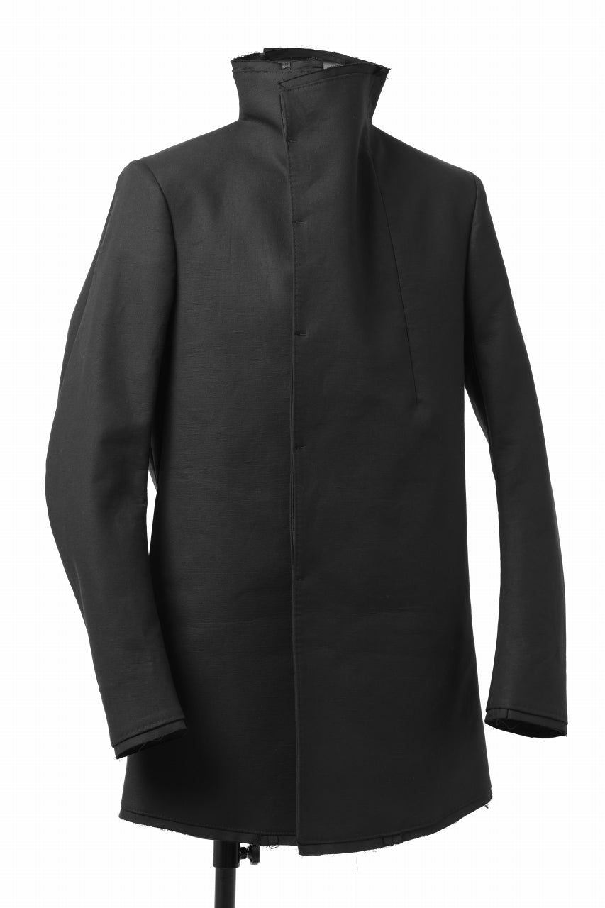Load image into Gallery viewer, BORIS BIDJAN SABERI HIGH NECK SHORT COAT "COAT 1. SHORT-FIF10008" (BLACK)