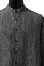 画像をギャラリービューアに読み込む, COLINA GRANPA SHIRT / LINEN TWEED (BLACK)