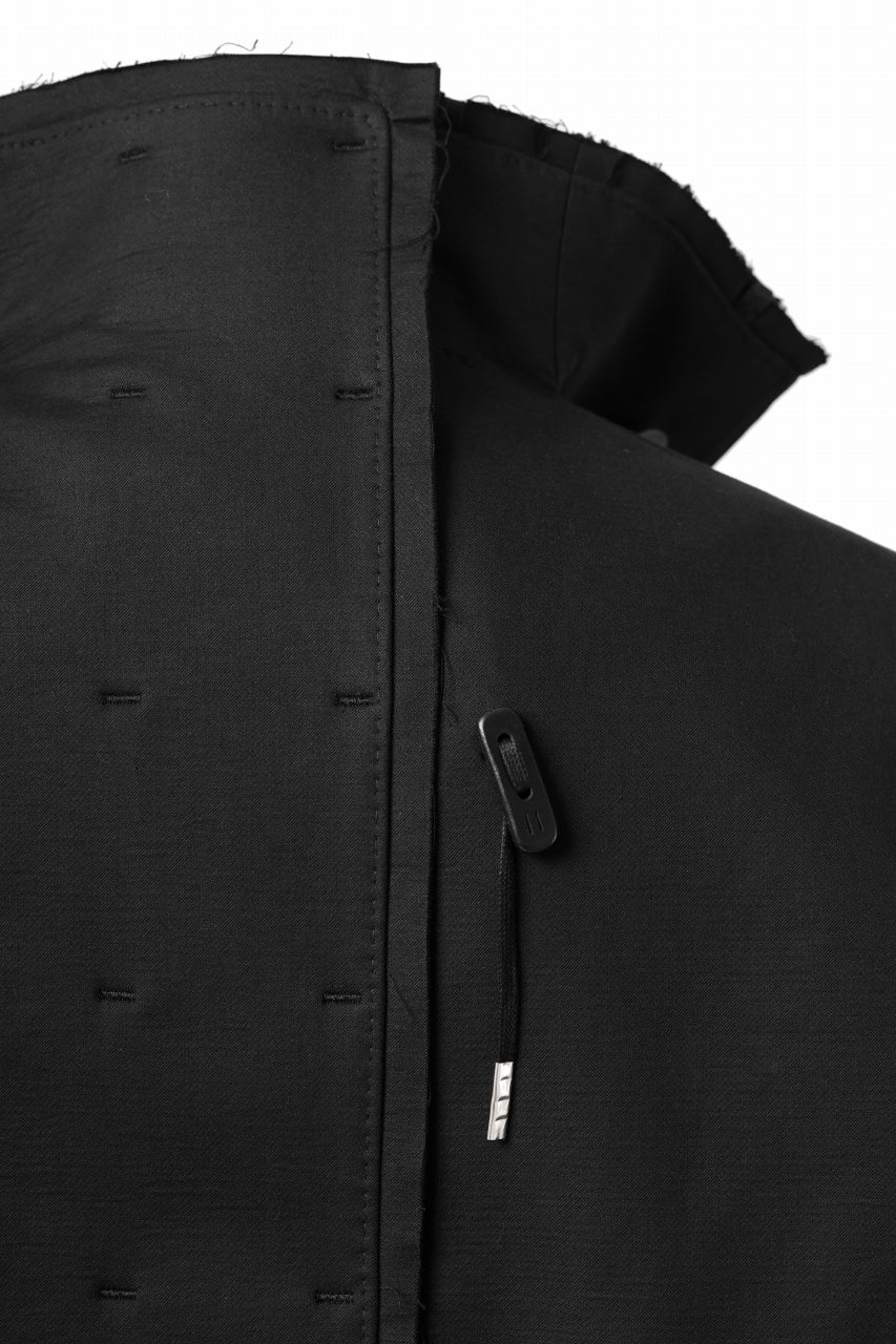 Load image into Gallery viewer, BORIS BIDJAN SABERI HIGH NECK SHORT COAT "COAT 1. SHORT-FIF10008" (BLACK)