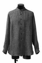 画像をギャラリービューアに読み込む, COLINA GRANPA SHIRT / LINEN TWEED (BLACK)