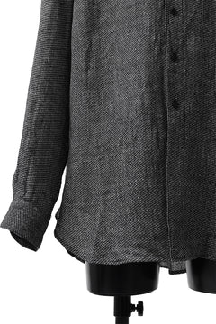 画像をギャラリービューアに読み込む, COLINA GRANPA SHIRT / LINEN TWEED (BLACK)