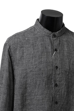 画像をギャラリービューアに読み込む, COLINA GRANPA SHIRT / LINEN TWEED (BLACK)