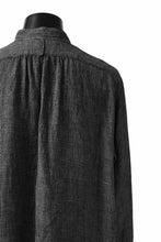 画像をギャラリービューアに読み込む, COLINA GRANPA SHIRT / LINEN TWEED (BLACK)