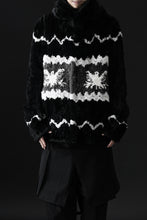 画像をギャラリービューアに読み込む, ISAMU KATAYAMA BACKLASH KNIT HOODIE BLOUSON / RABBIT FUR (BLACK)