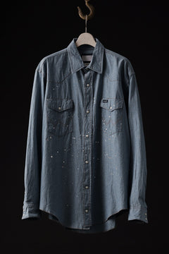 画像をギャラリービューアに読み込む, CHANGES VINTAGE REMAKE WESTERN SHIRT (INDIGO #C)