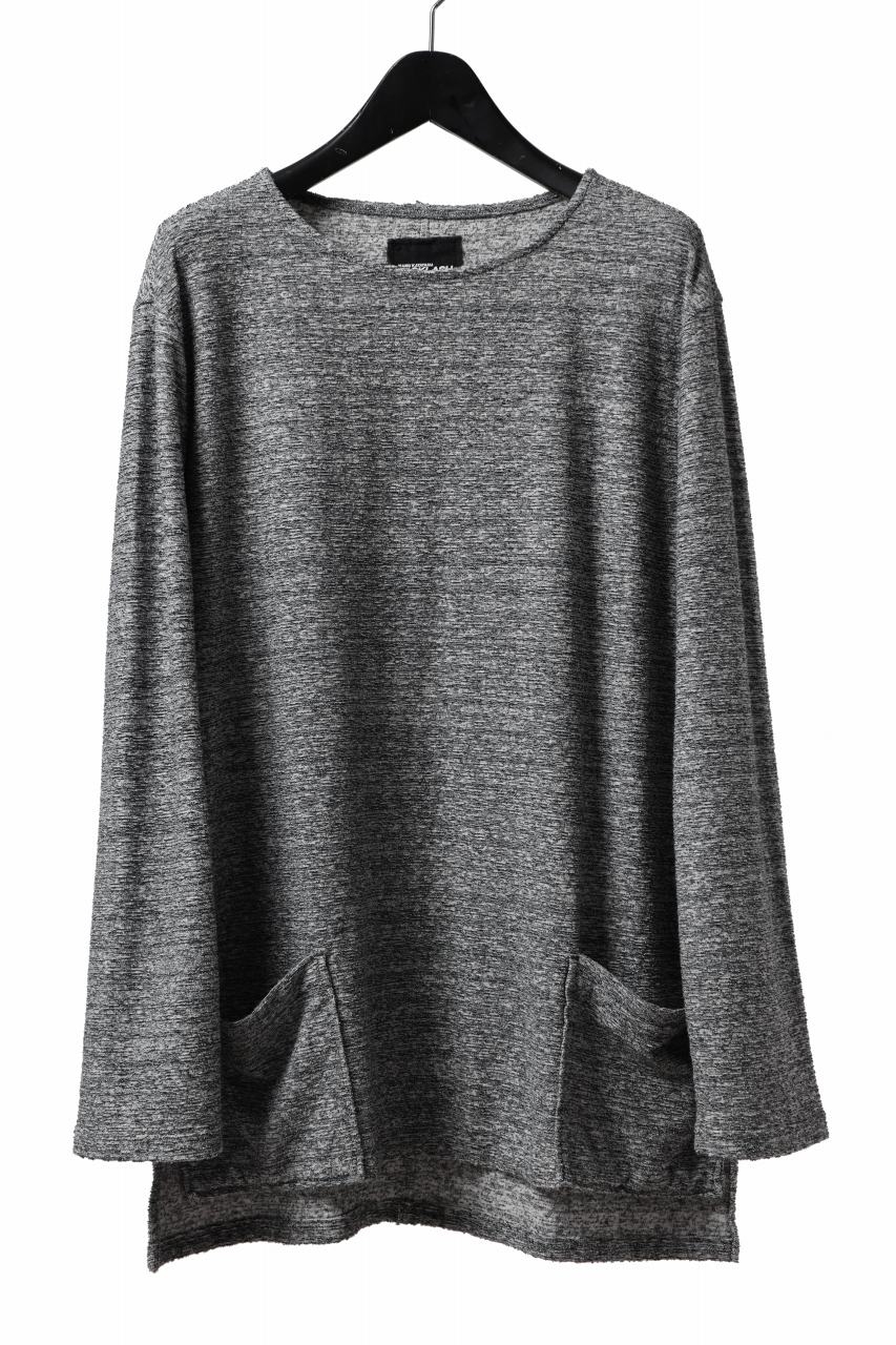 画像をギャラリービューアに読み込む, ISAMU KATAYAMA BACKLASH RANDOM PILE FABRIC L/S RELAXY TOPS (GREY)