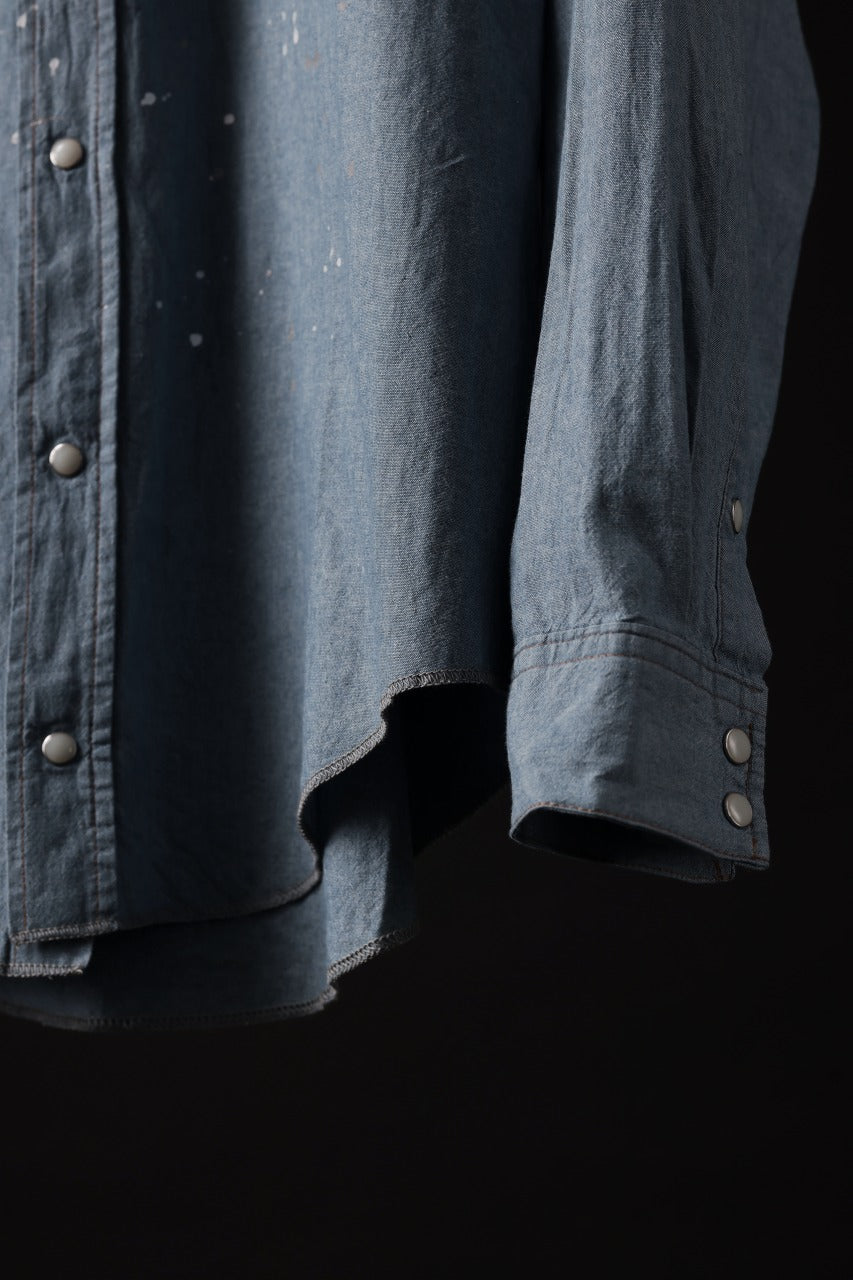 画像をギャラリービューアに読み込む, CHANGES VINTAGE REMAKE WESTERN SHIRT (INDIGO #C)