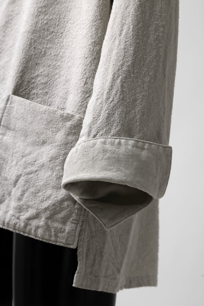 Load image into Gallery viewer, sus-sous fisherman's smock / S52L48 poplin washer (SILVER GRAY)