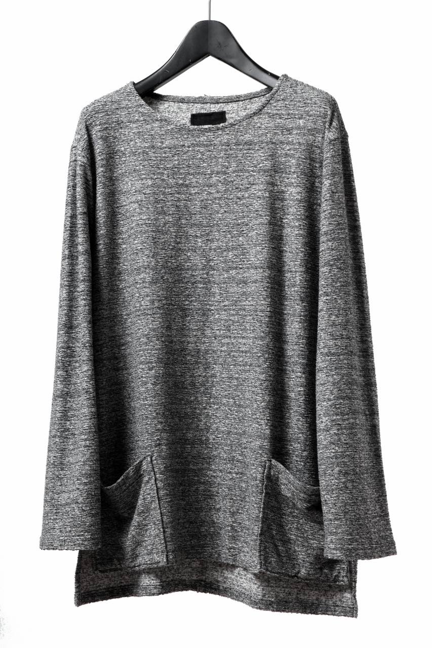 Load image into Gallery viewer, ISAMU KATAYAMA BACKLASH RANDOM PILE FABRIC LONG SLEEVE CUT & SEWN (GREY)