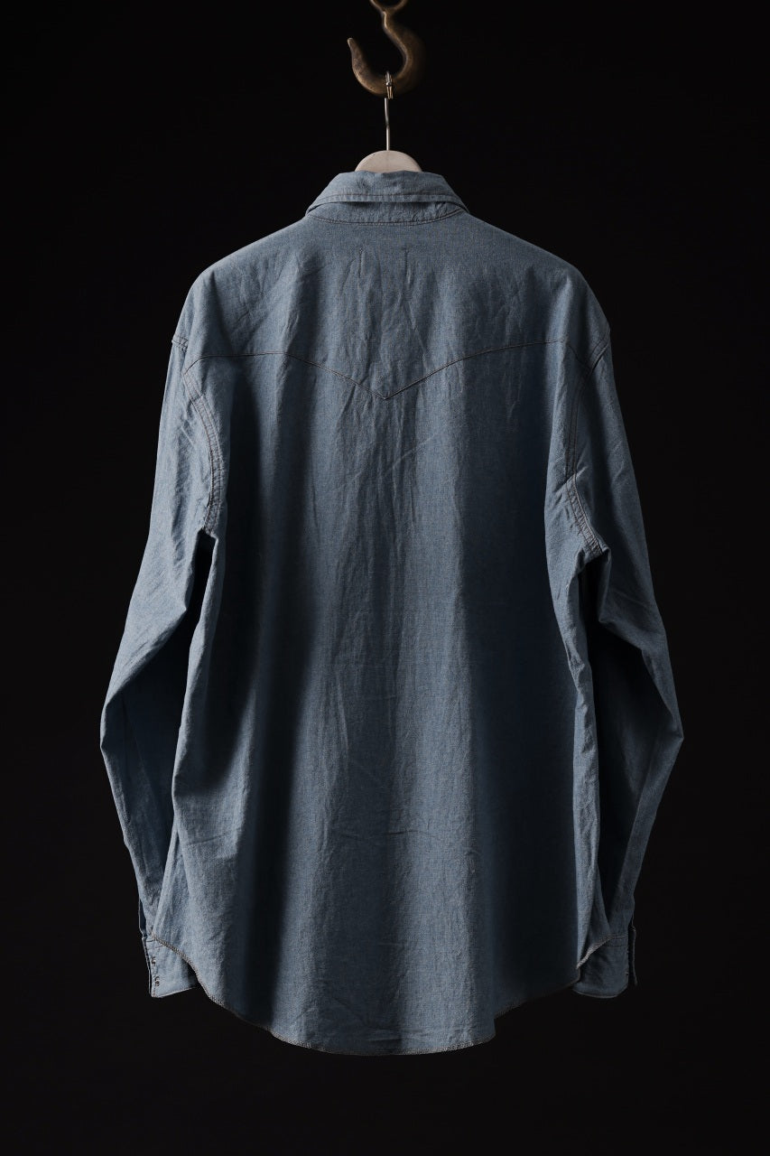 画像をギャラリービューアに読み込む, CHANGES VINTAGE REMAKE WESTERN SHIRT (INDIGO #C)