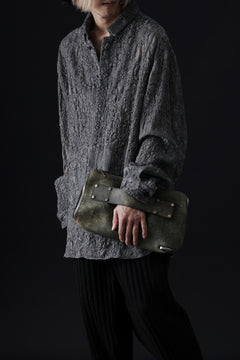 画像をギャラリービューアに読み込む, ierib onepiece clutch-bag / Marble Culatta (BLACK #A)