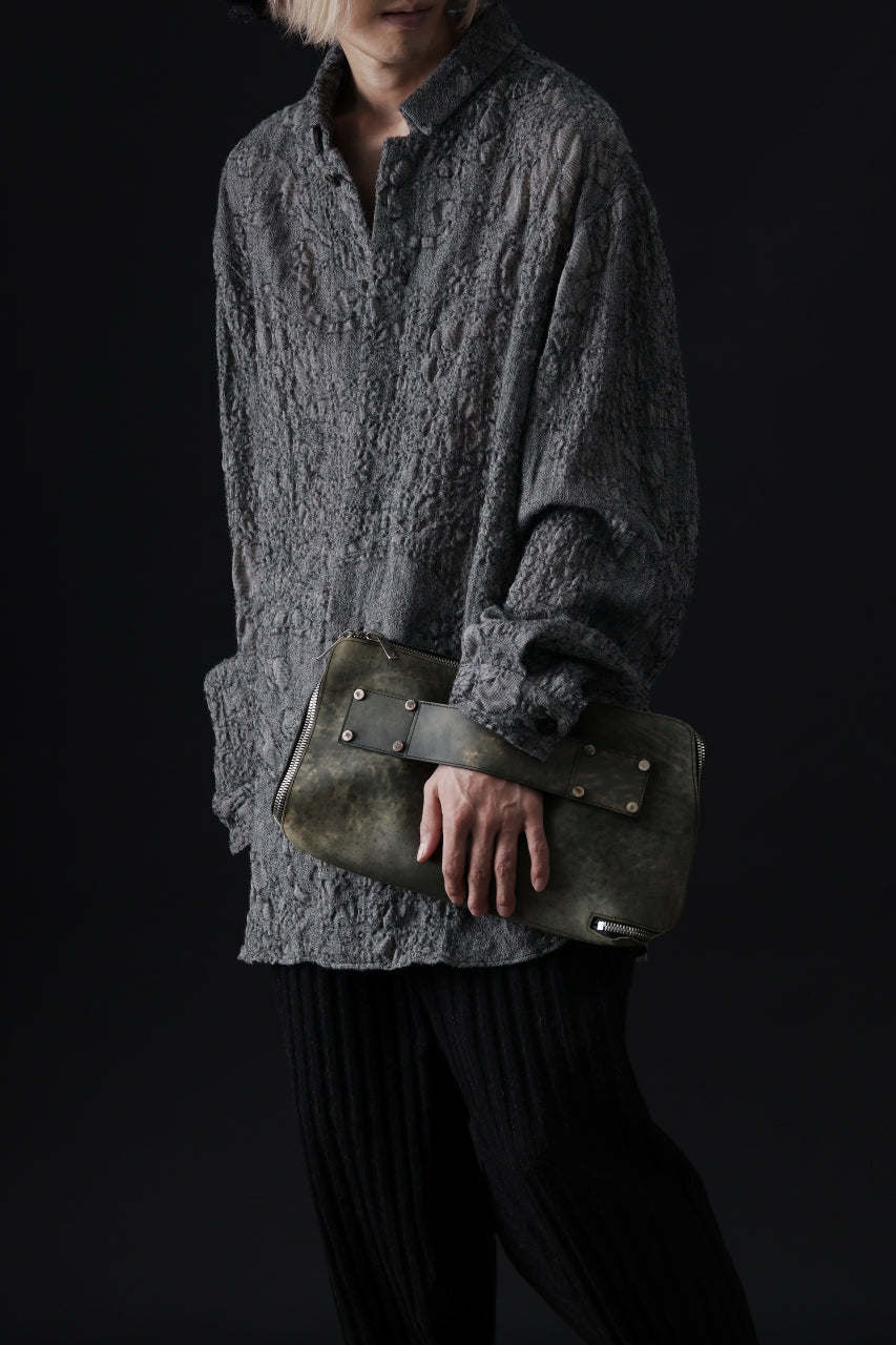 画像をギャラリービューアに読み込む, ierib onepiece clutch-bag / Marble Culatta (BLACK #A)