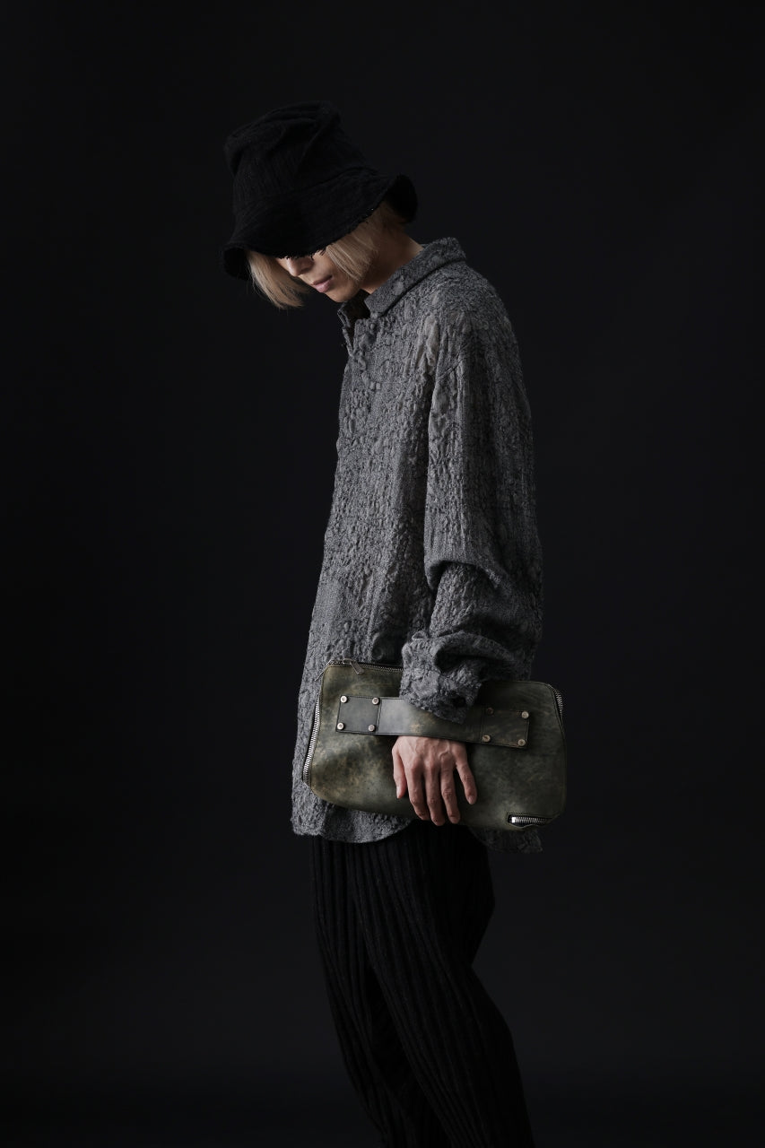 画像をギャラリービューアに読み込む, ierib onepiece clutch-bag / Marble Culatta (BLACK #A)