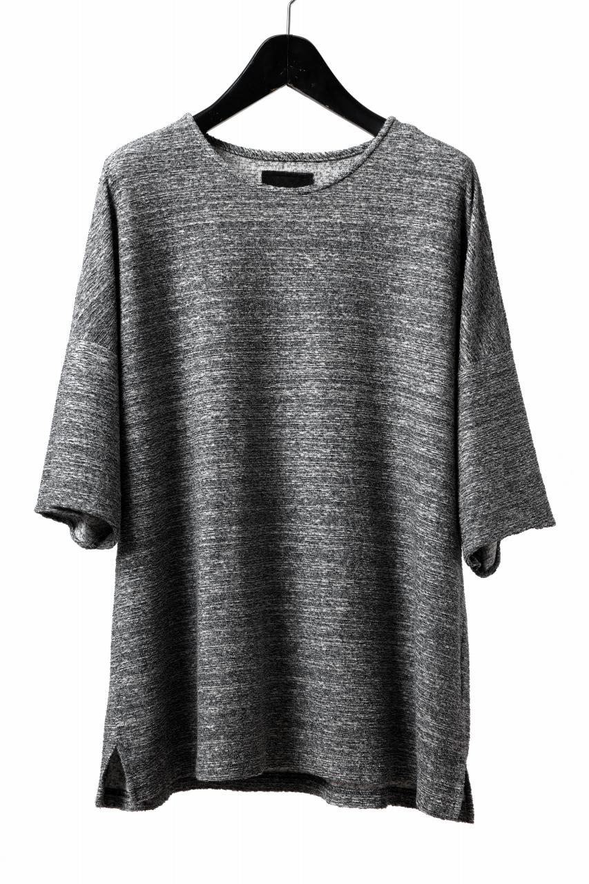 Load image into Gallery viewer, ISAMU KATAYAMA BACKLASH RANDOM PILE FABRIC SHORT SLEEVE CUT & SEWN (GREY)