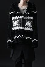 画像をギャラリービューアに読み込む, ISAMU KATAYAMA BACKLASH KNIT HOODIE BLOUSON / RABBIT FUR (BLACK)