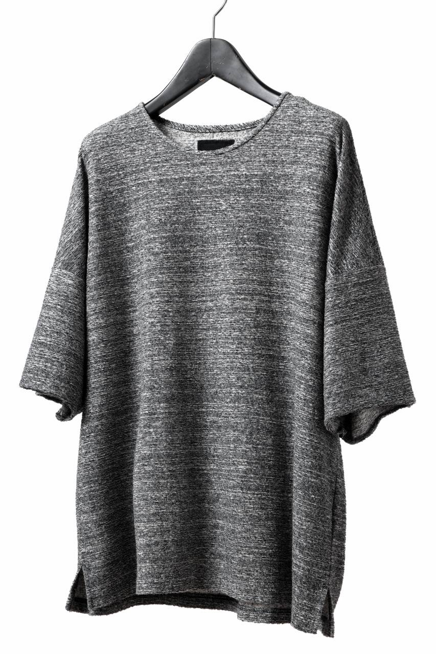 Load image into Gallery viewer, ISAMU KATAYAMA BACKLASH RANDOM PILE FABRIC SHORT SLEEVE CUT & SEWN (GREY)