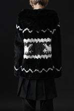 画像をギャラリービューアに読み込む, ISAMU KATAYAMA BACKLASH KNIT HOODIE BLOUSON / RABBIT FUR (BLACK)