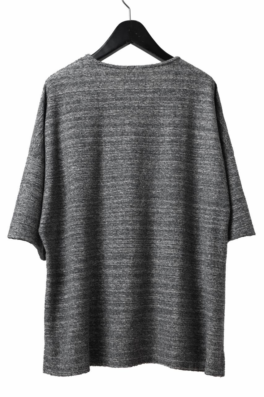 Load image into Gallery viewer, ISAMU KATAYAMA BACKLASH RANDOM PILE FABRIC SHORT SLEEVE CUT & SEWN (GREY)
