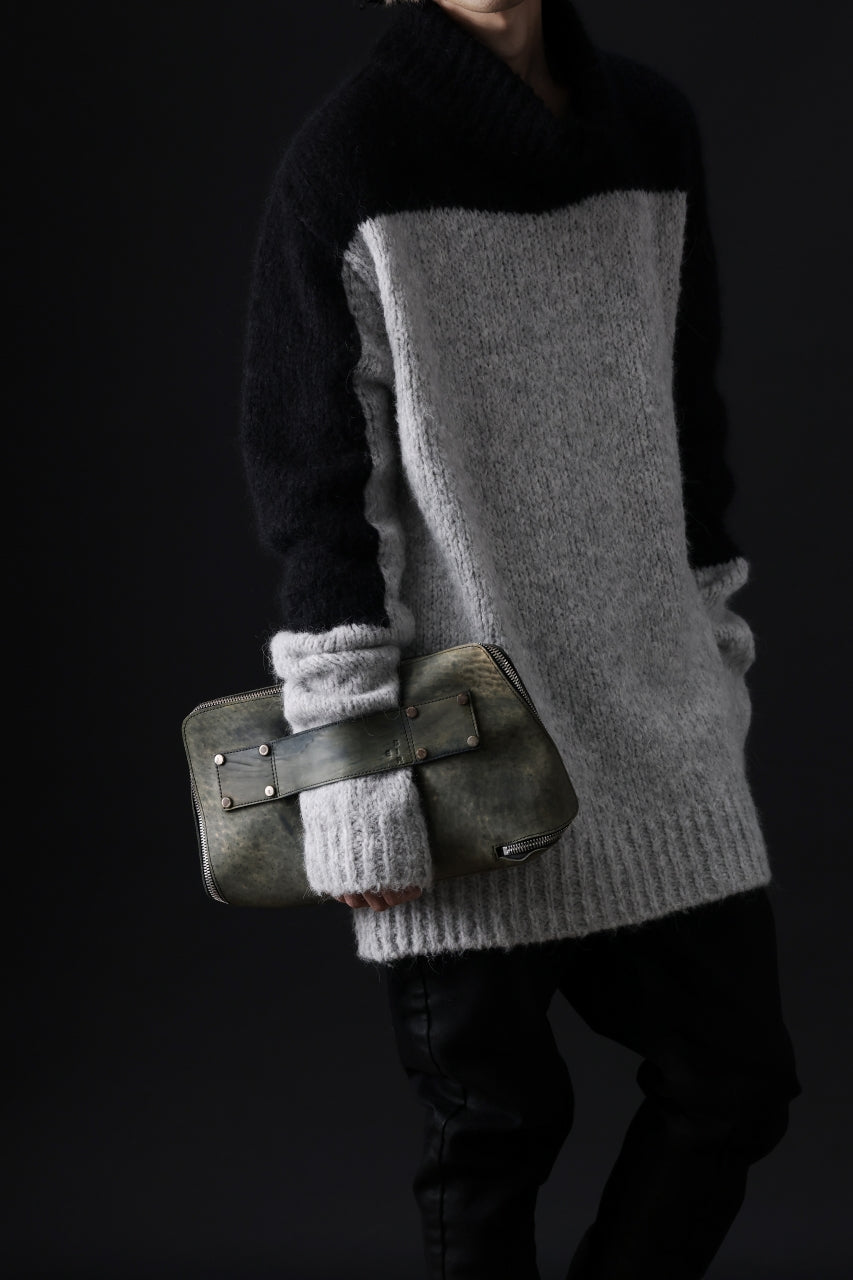 画像をギャラリービューアに読み込む, ierib onepiece clutch-bag / Marble Culatta (BLACK #B)