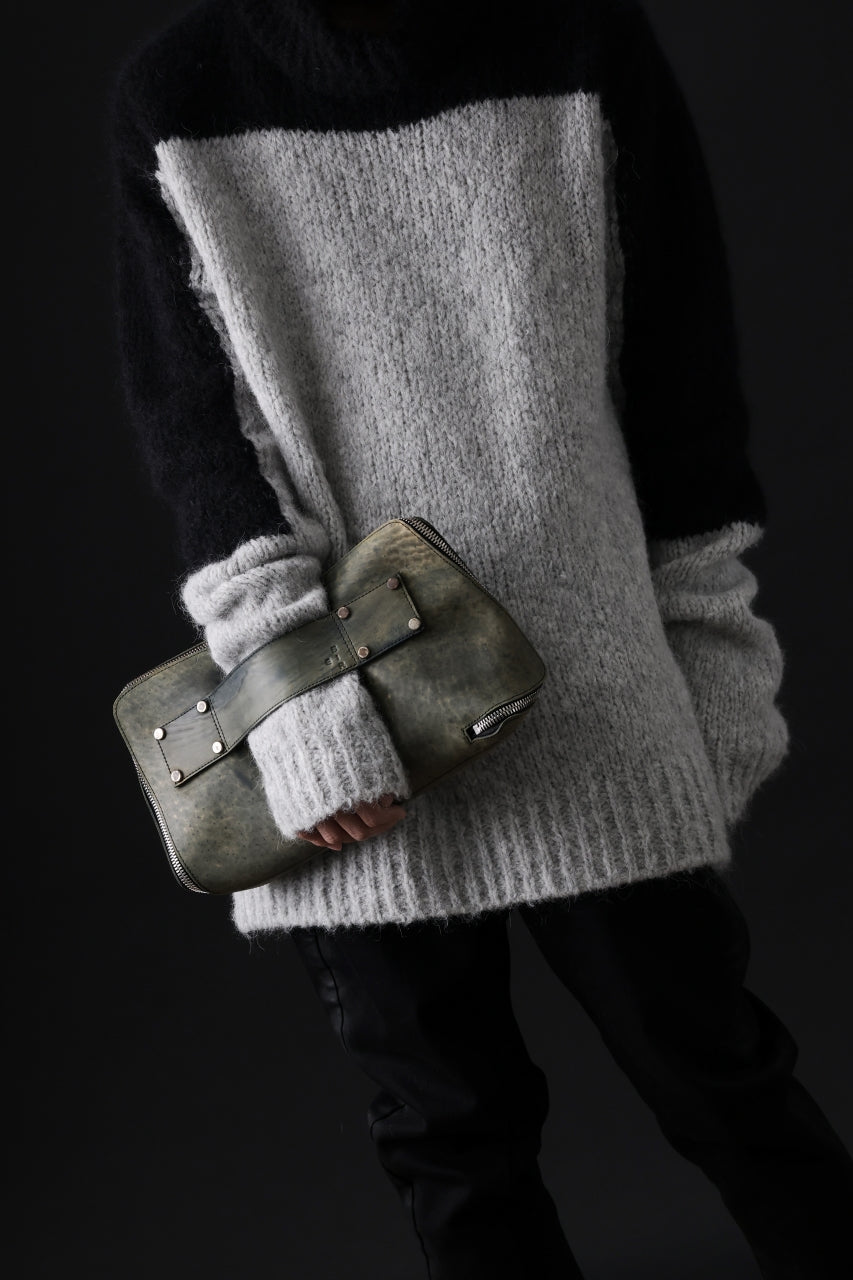画像をギャラリービューアに読み込む, ierib onepiece clutch-bag / Marble Culatta (BLACK #B)