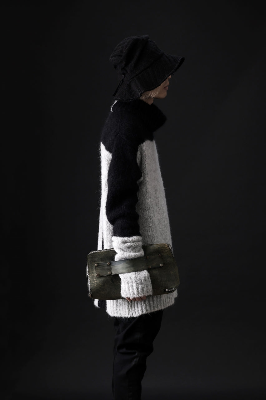 画像をギャラリービューアに読み込む, ierib onepiece clutch-bag / Marble Culatta (BLACK #B)