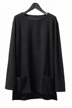 画像をギャラリービューアに読み込む, ISAMU KATAYAMA BACKLASH RANDOM PILE FABRIC L/S RELAXY TOPS (BLACK)