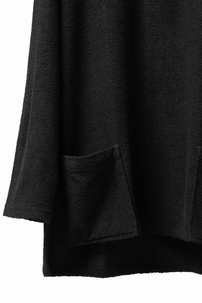 Load image into Gallery viewer, ISAMU KATAYAMA BACKLASH RANDOM PILE FABRIC LONG SLEEVE CUT & SEWN (BLACK)