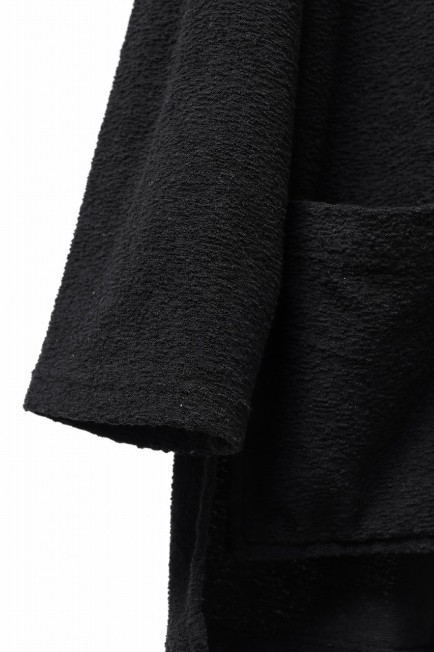 Load image into Gallery viewer, ISAMU KATAYAMA BACKLASH RANDOM PILE FABRIC LONG SLEEVE CUT & SEWN (BLACK)