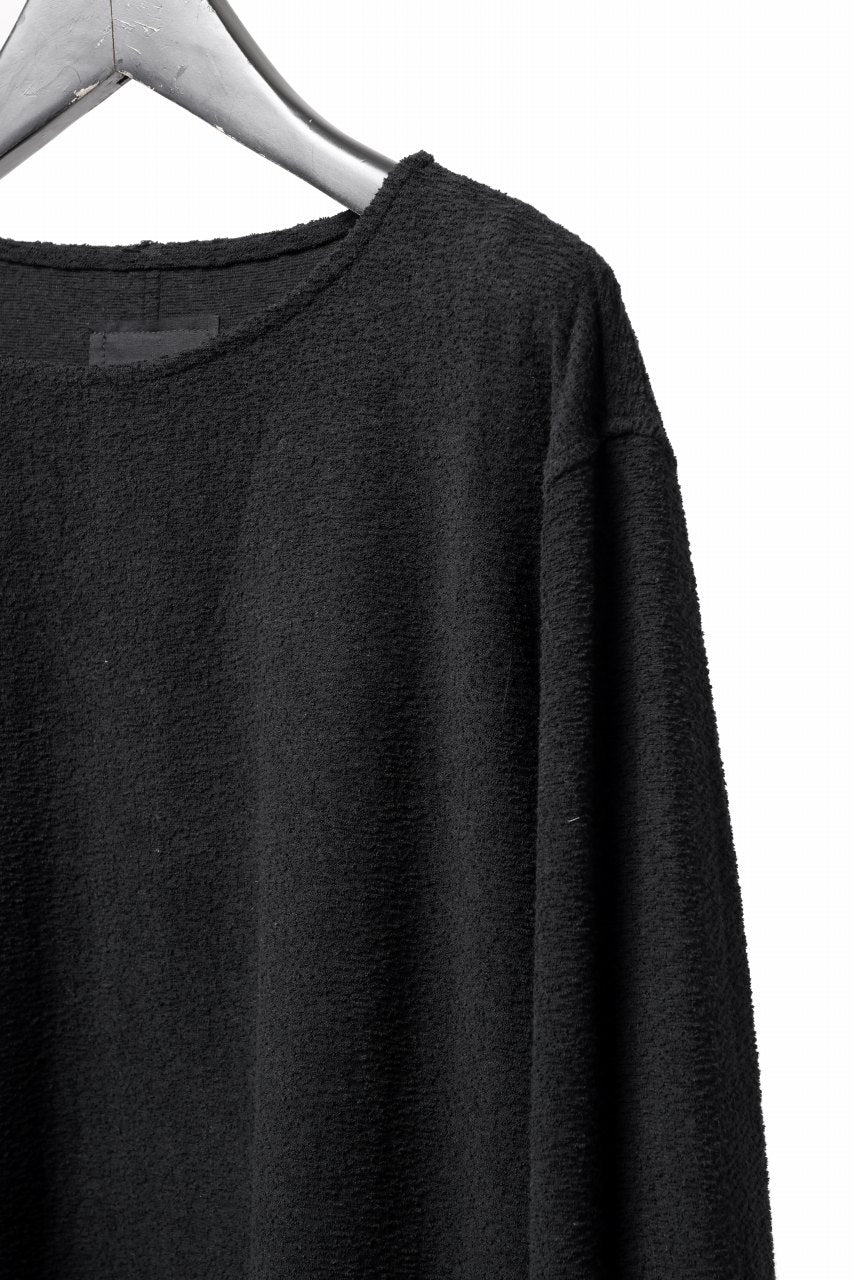 Load image into Gallery viewer, ISAMU KATAYAMA BACKLASH RANDOM PILE FABRIC LONG SLEEVE CUT & SEWN (BLACK)