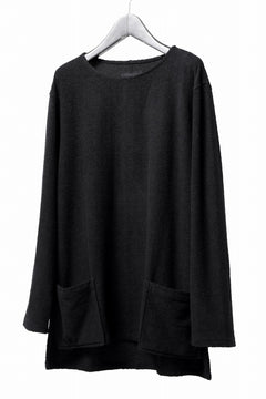 Load image into Gallery viewer, ISAMU KATAYAMA BACKLASH RANDOM PILE FABRIC LONG SLEEVE CUT & SEWN (BLACK)