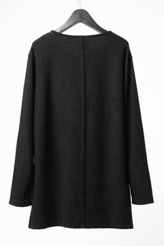 画像をギャラリービューアに読み込む, ISAMU KATAYAMA BACKLASH RANDOM PILE FABRIC L/S RELAXY TOPS (BLACK)