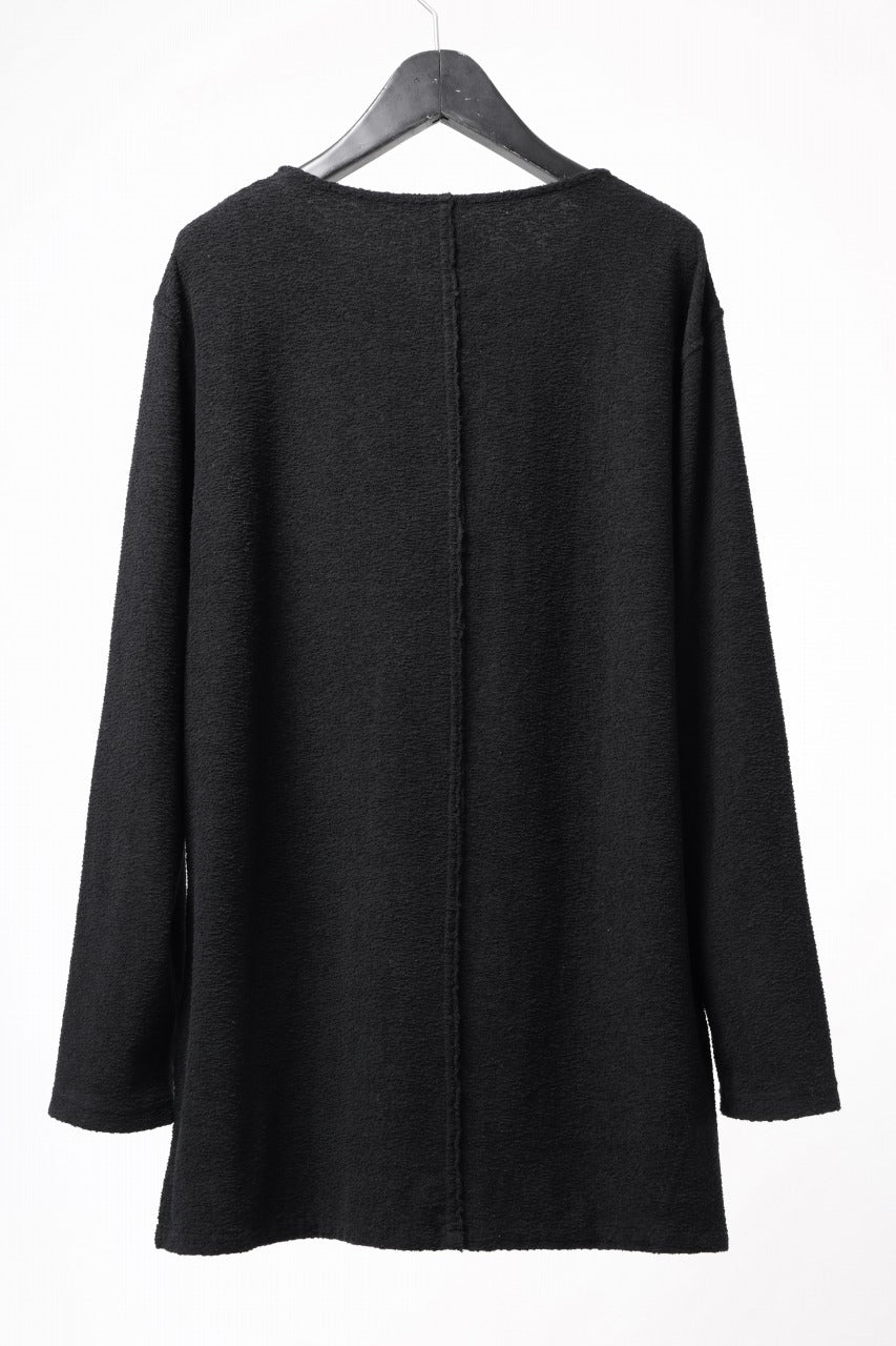 Load image into Gallery viewer, ISAMU KATAYAMA BACKLASH RANDOM PILE FABRIC LONG SLEEVE CUT & SEWN (BLACK)