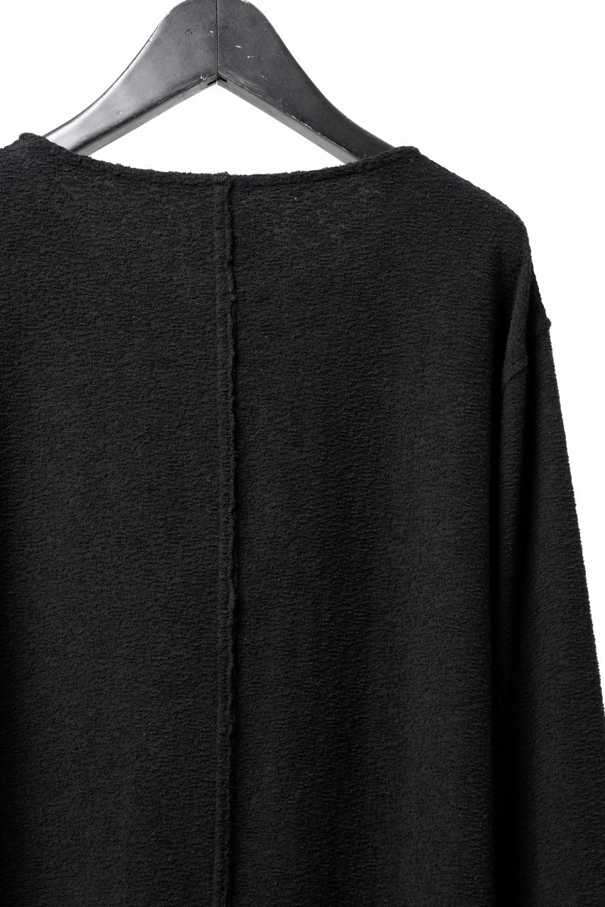 Load image into Gallery viewer, ISAMU KATAYAMA BACKLASH RANDOM PILE FABRIC LONG SLEEVE CUT & SEWN (BLACK)