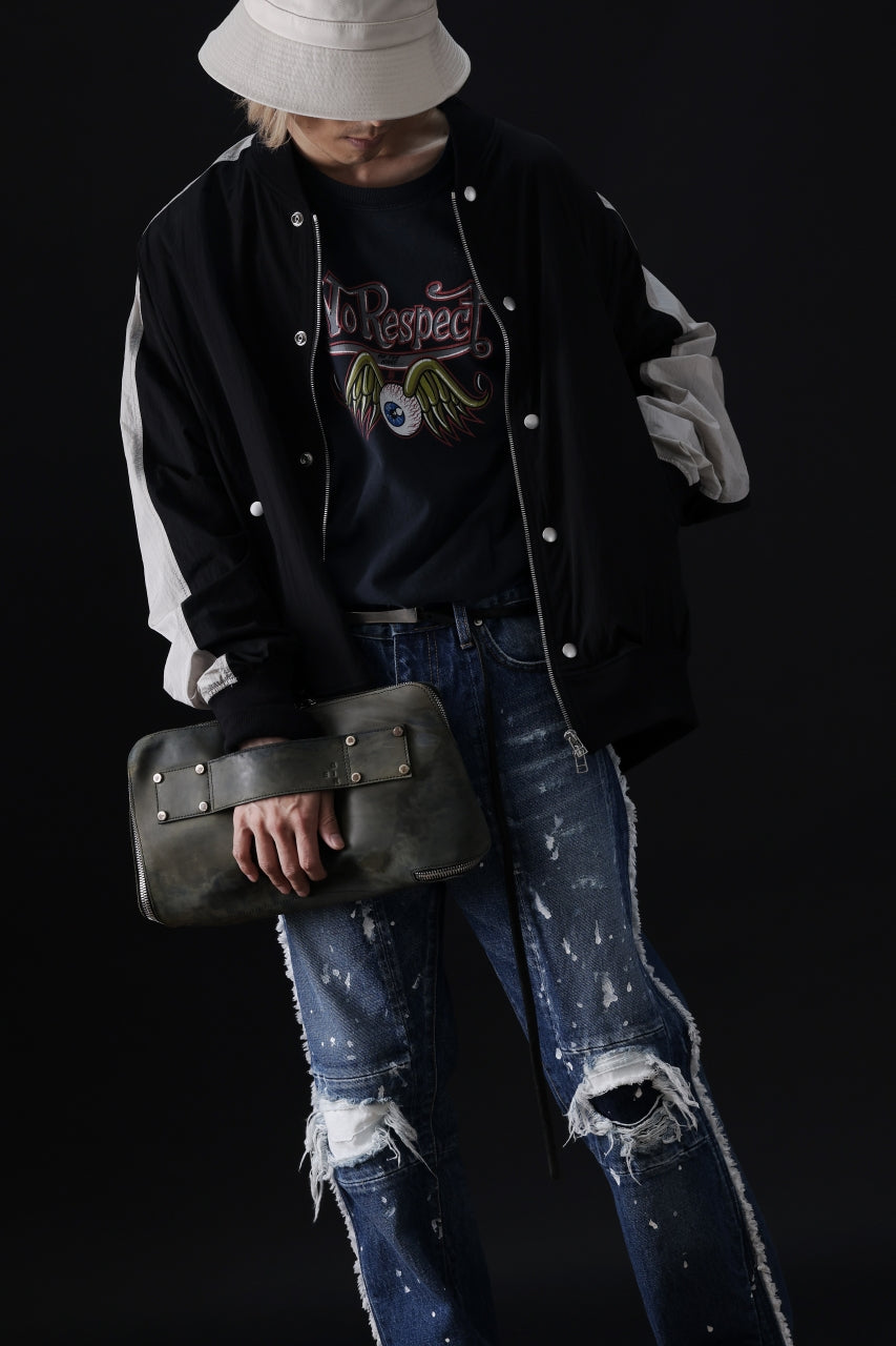 画像をギャラリービューアに読み込む, ierib onepiece clutch-bag / Marble Culatta (BLACK #C)