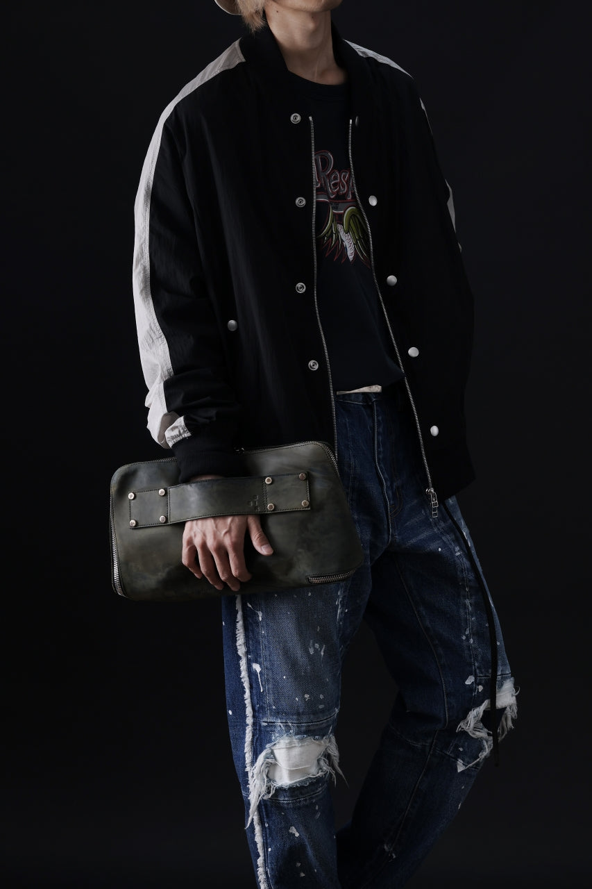 画像をギャラリービューアに読み込む, ierib onepiece clutch-bag / Marble Culatta (BLACK #C)