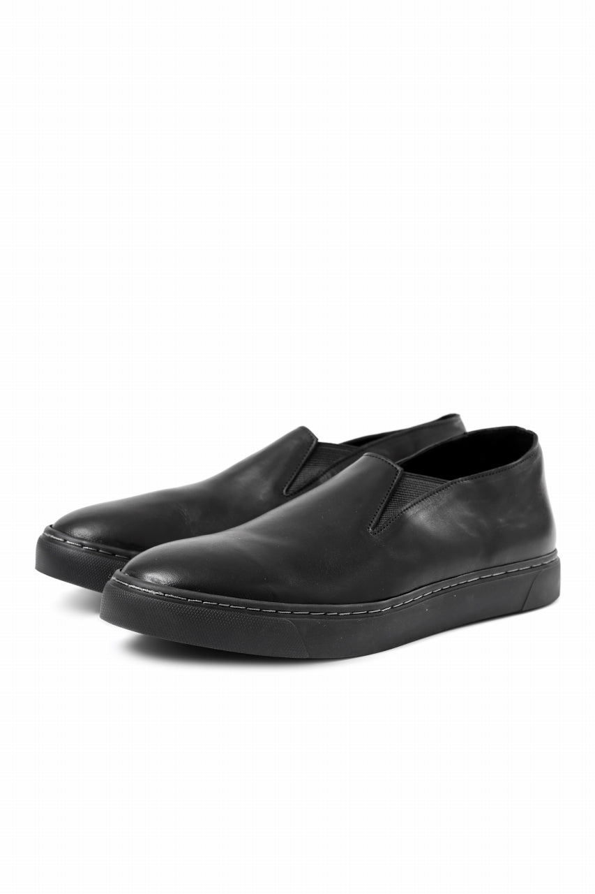 画像をギャラリービューアに読み込む, Portaille LOW SLIP SHOES / WAXED HORSE (BLACK x BLACK)