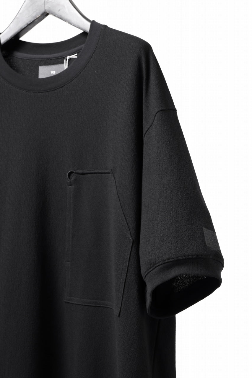 画像をギャラリービューアに読み込む, Y-3 Yohji Yamamoto WRKWR S/S TEE / CREPE JERSEY (BLACK)