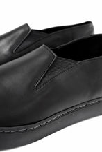 画像をギャラリービューアに読み込む, Portaille LOW SLIP SHOES / WAXED HORSE (BLACK x BLACK)