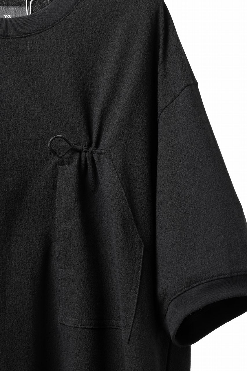 画像をギャラリービューアに読み込む, Y-3 Yohji Yamamoto WRKWR S/S TEE / CREPE JERSEY (BLACK)