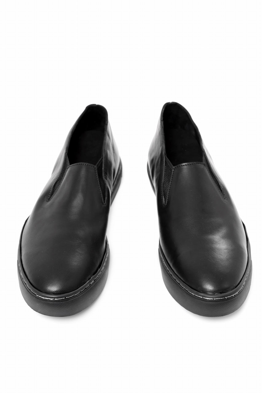 画像をギャラリービューアに読み込む, Portaille LOW SLIP SHOES / WAXED HORSE (BLACK x BLACK)