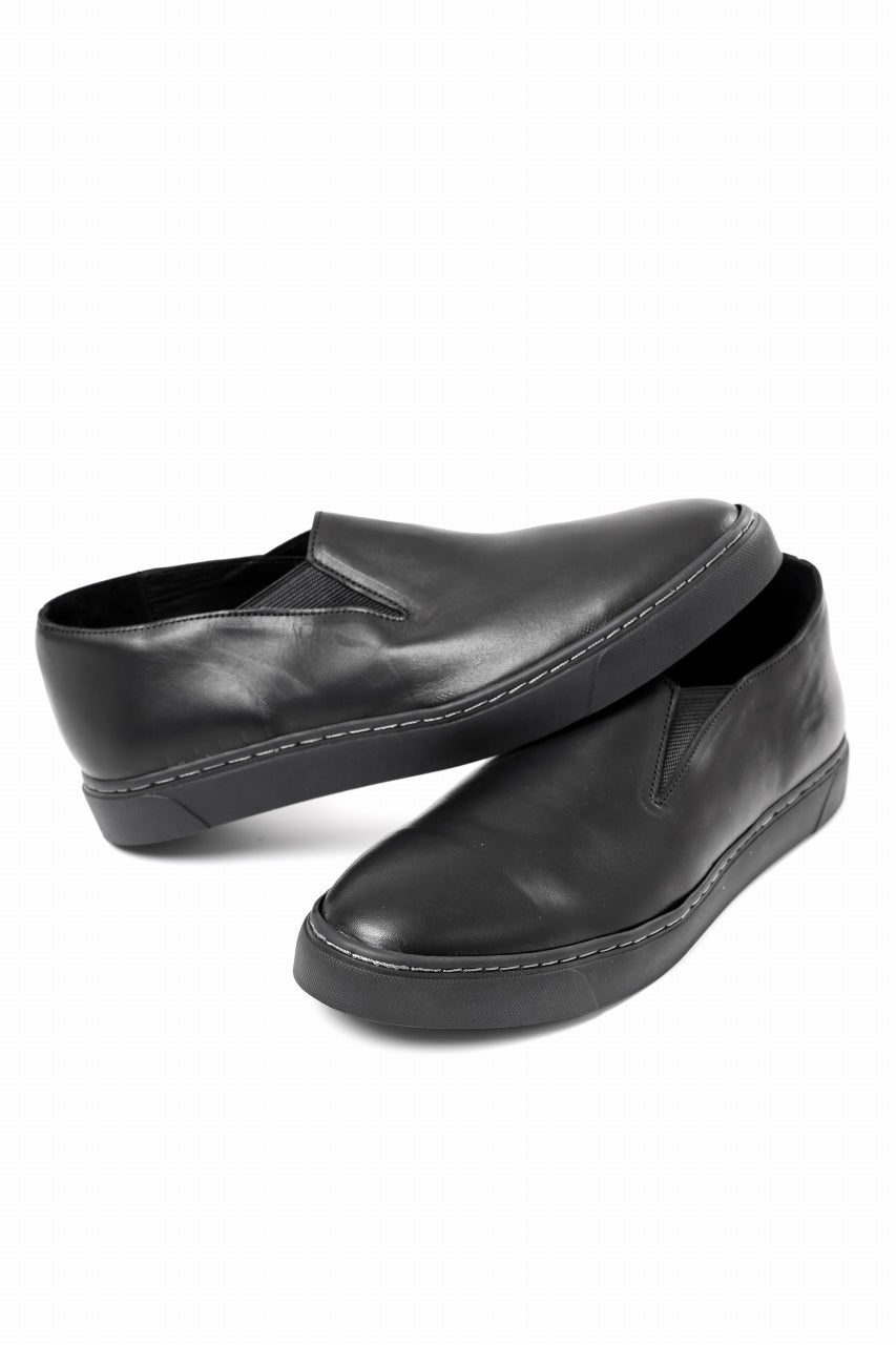 画像をギャラリービューアに読み込む, Portaille LOW SLIP SHOES / WAXED HORSE (BLACK x BLACK)